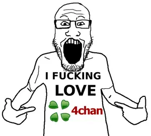 markiplier soyjak, 4chan, clothes, glasses, hands, i fucking love, i love, open mouth, pointing, soyjak