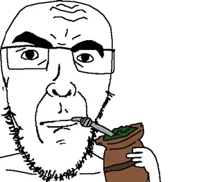 cobbert, godjak, godbert, bald, drinking, fusion, glasses, merge, straw, stubble