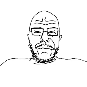 sidson, letharsid, bald, glasses, looking at you, mustache, teeth, transparent background