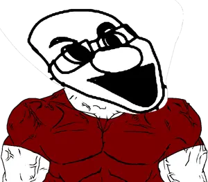 mario, chudjak, mariojak, chudjak front, muscular chud, buff, looking at you, nintendo, not a fucking soyjak, not a soyjak