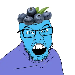 feraljak, fruiterz!, blue eyes, blue skin, blueberry, clothes, food, foodjak, fruit, glasses
