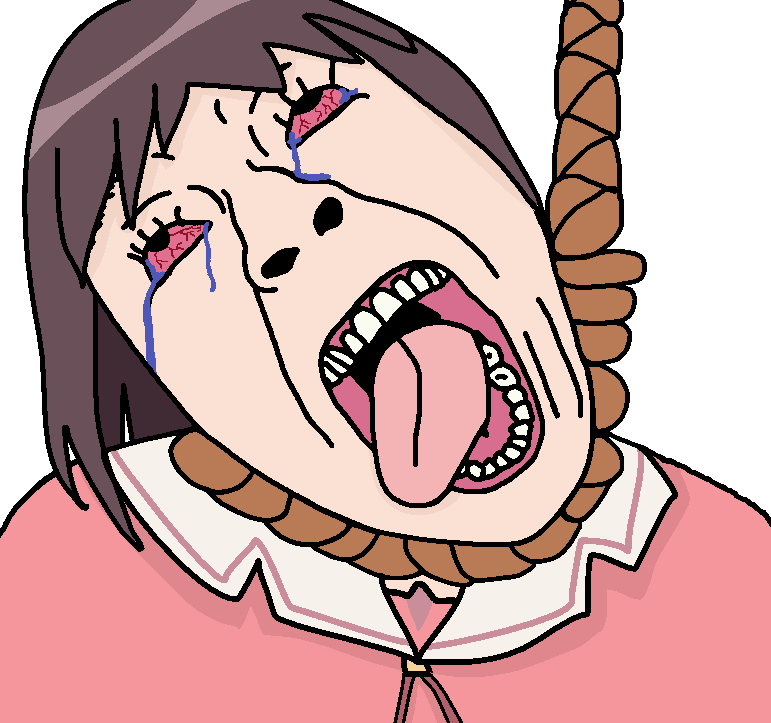 ayumu kasuga, bernd, hanging troonjak, troonjak, ack, anime, bloodshot eyes, brown hair, clothes, hair