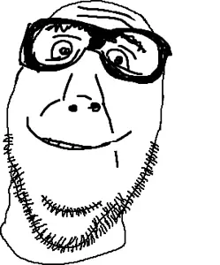 dubbbzjak, nudubbbz, glasses, smile, soyjak, stubble