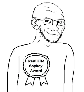 soyak, soyak (smug), award, closed mouth, ear, glasses, monochrome, op is a retarded lazy faggot for not tagging his own shit, real life, smile