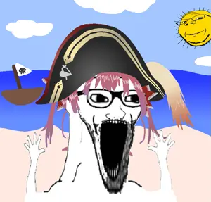 excited soyjak, gapejak, soyak, wewjak, wholesome soyjak, 2soyjaks, arm, beach, boat, bone