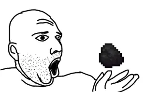 bitcoinjak, bald, coal, hands, open mouth, stubble, video game, minecraft