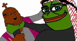 pepe, soyak, amphibian, animal, choker, christian cross, christianity, frog, keffiyeh, necklace