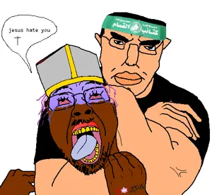 bernd, chudjak, ack, arm, bloodshot eyes, buff, christianity, crying, hamas, hanging