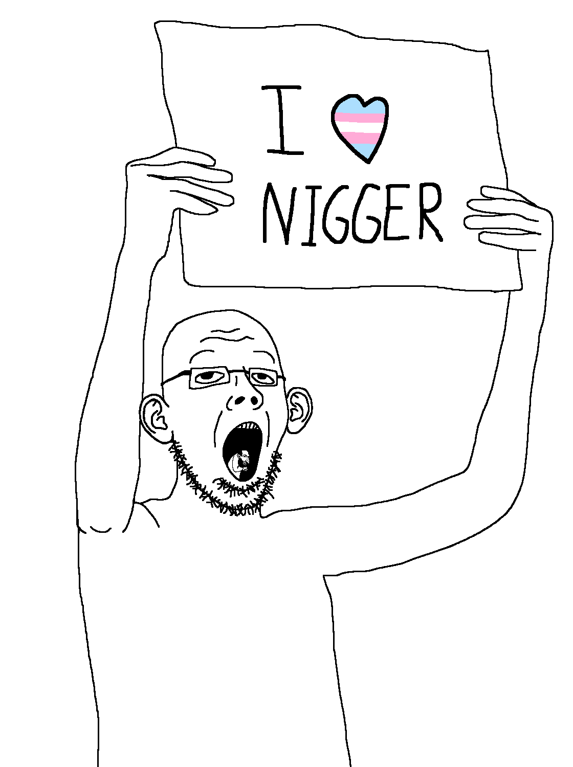 happy merchant, unknown, ear, germany, glasses, hands, hands up, heart, holding object, i love nigger