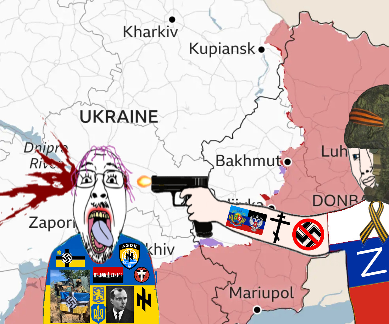 bernd, chudjak, 2soyjaks, arm, army, azog, azov battalion, bakhmut, blonde hair, blood