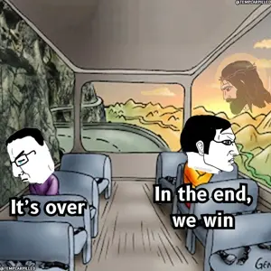 yes chad, chudjak, its over, bus, its over (phrase), jesus christ, templar pilled, text