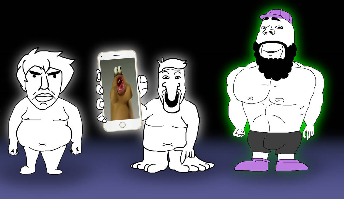 coolkek420, chudjak, gapejak, markiplier soyjak, chudjak front, phoneplier vertical, showing phone, 3soyjaks, aardman, angry