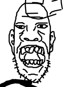 skinjak, bald, ear, open mouth, stubble, teeth