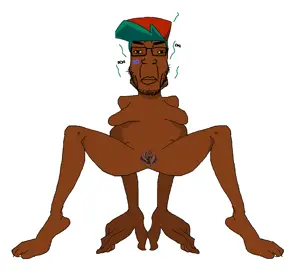 boyfriend (friday night funkin'), esl fnf pedo, chudjak, markiplier soyjak, chudjak front, chudplier, slopjak, black skin, cap, closed mouth
