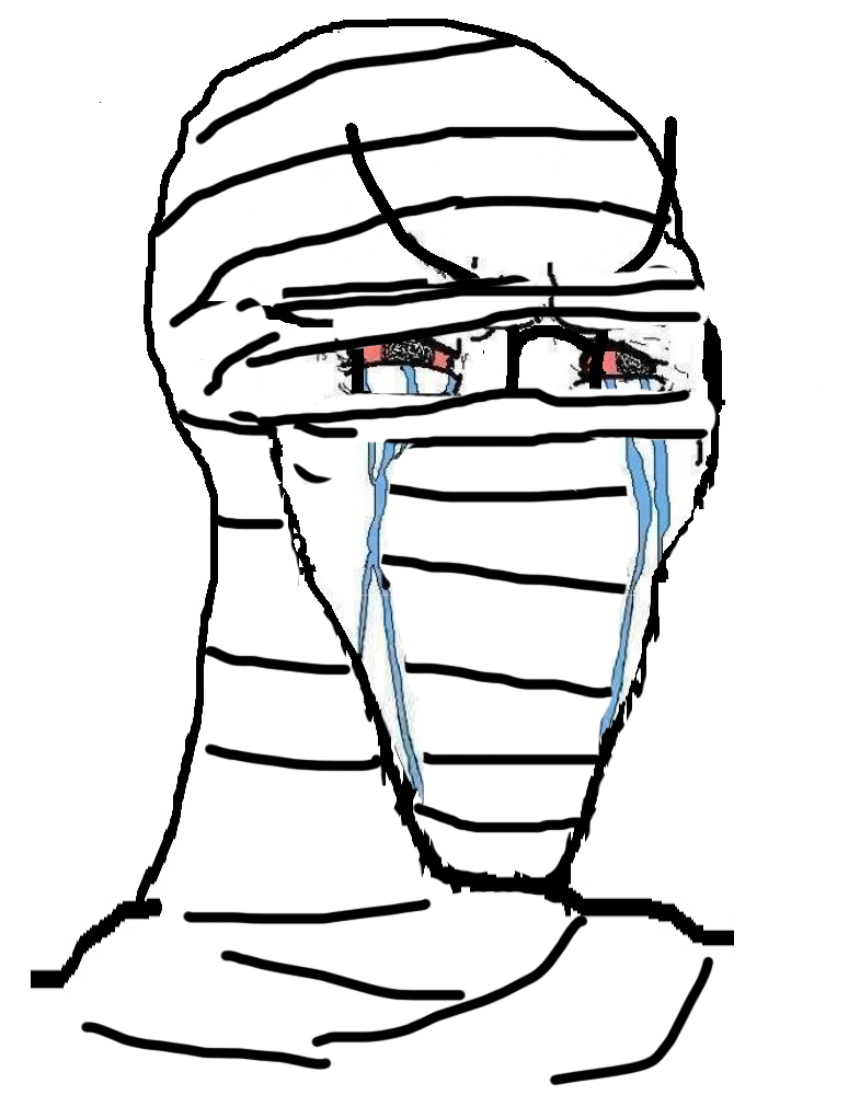 soyak, 1soyjak, bandage, bloodshot eyes, clothes, crying, fallout new vegas, glasses, hat, injured