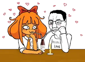 Chud and Mymy drinking soylent.png