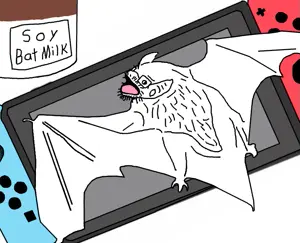 batjak, animal, bat, drink, nintendo, nintendo switch, soy, soylent, video game