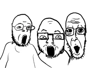 cobbert, flartson, npestajak, 3soyjaks, drawfag, glasses, open mouth, stubble