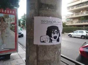 soytan, advertisement, clothes, female, glasses, hair, hands, internet is leaking, poster, real life