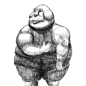 chudjak, meximutt, unbotheredchud, unbotheredmeximutt, 1soyjak, arm, bald, black eyes, closed mouth, clothes