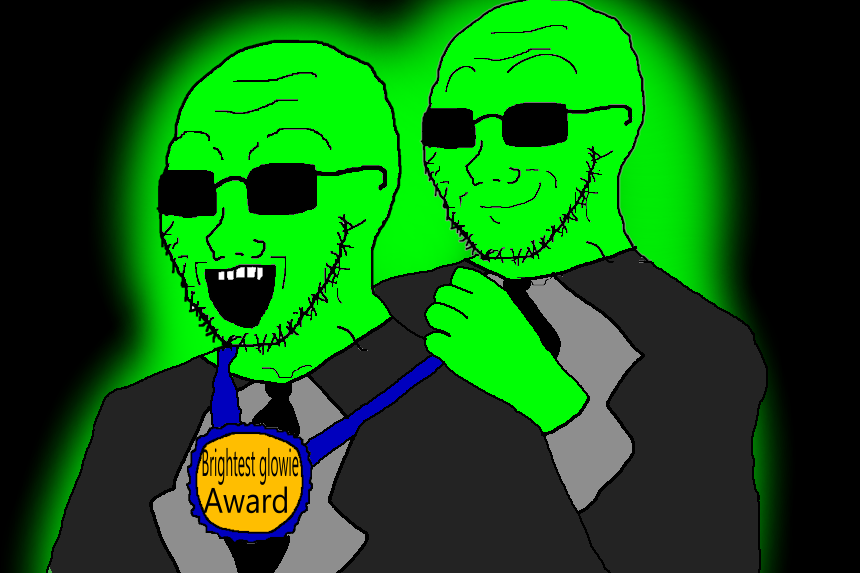 soyak, soyak (smug), glowie, 2soyjaks, arm, award, badge, barack obama, black background, closed mouth