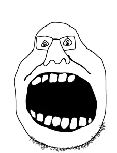 unknown, big mouth, glasses, j4p4n, stubble, teeth, white background