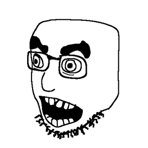bloxjak, cube, open mouth, stubble, teeth, video game, white background, minecraft, roblox