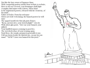 gapejak, arm, buff, full body, glasses, hands, holding object, redraw, smile, soyjak