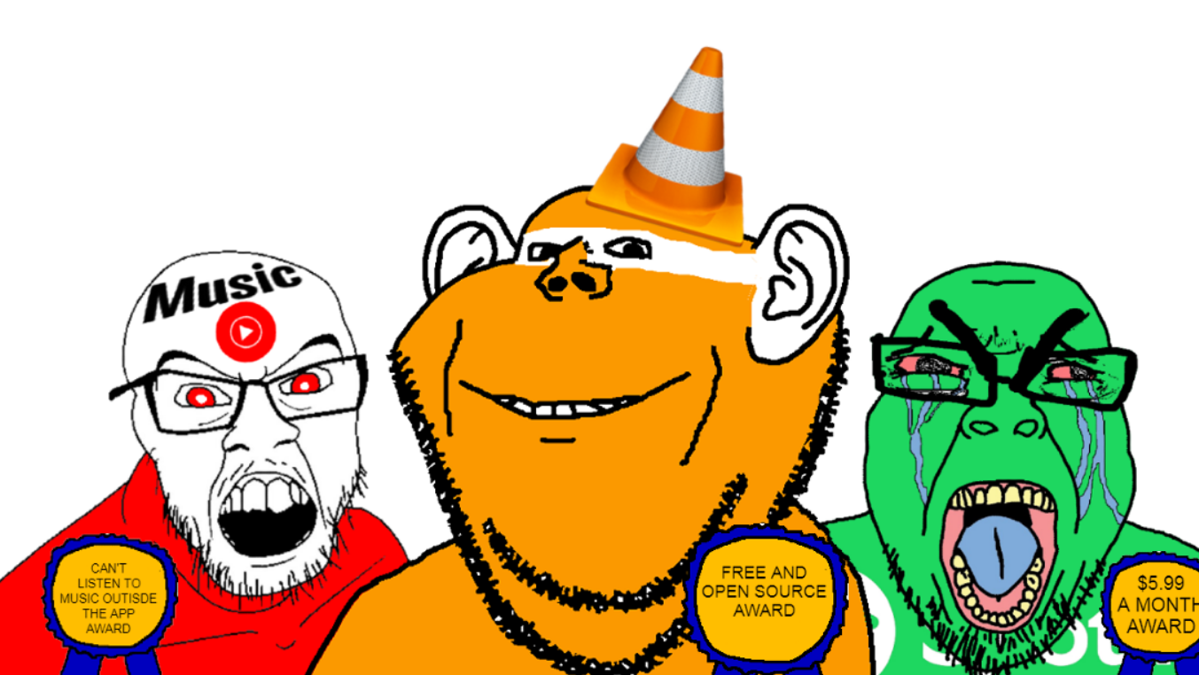 bernd, feraljak, impish soyak ears, 3soyjaks, award, bald, black eyes, ear, front view, green skin