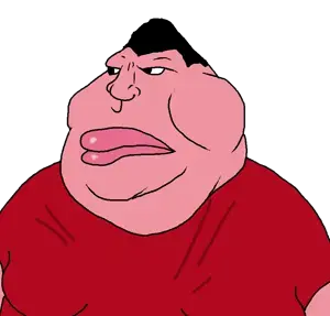 nikocado avocado, meximutt, hair, lips, mutt lips, no beard, pink skin, red shirt, transparent background