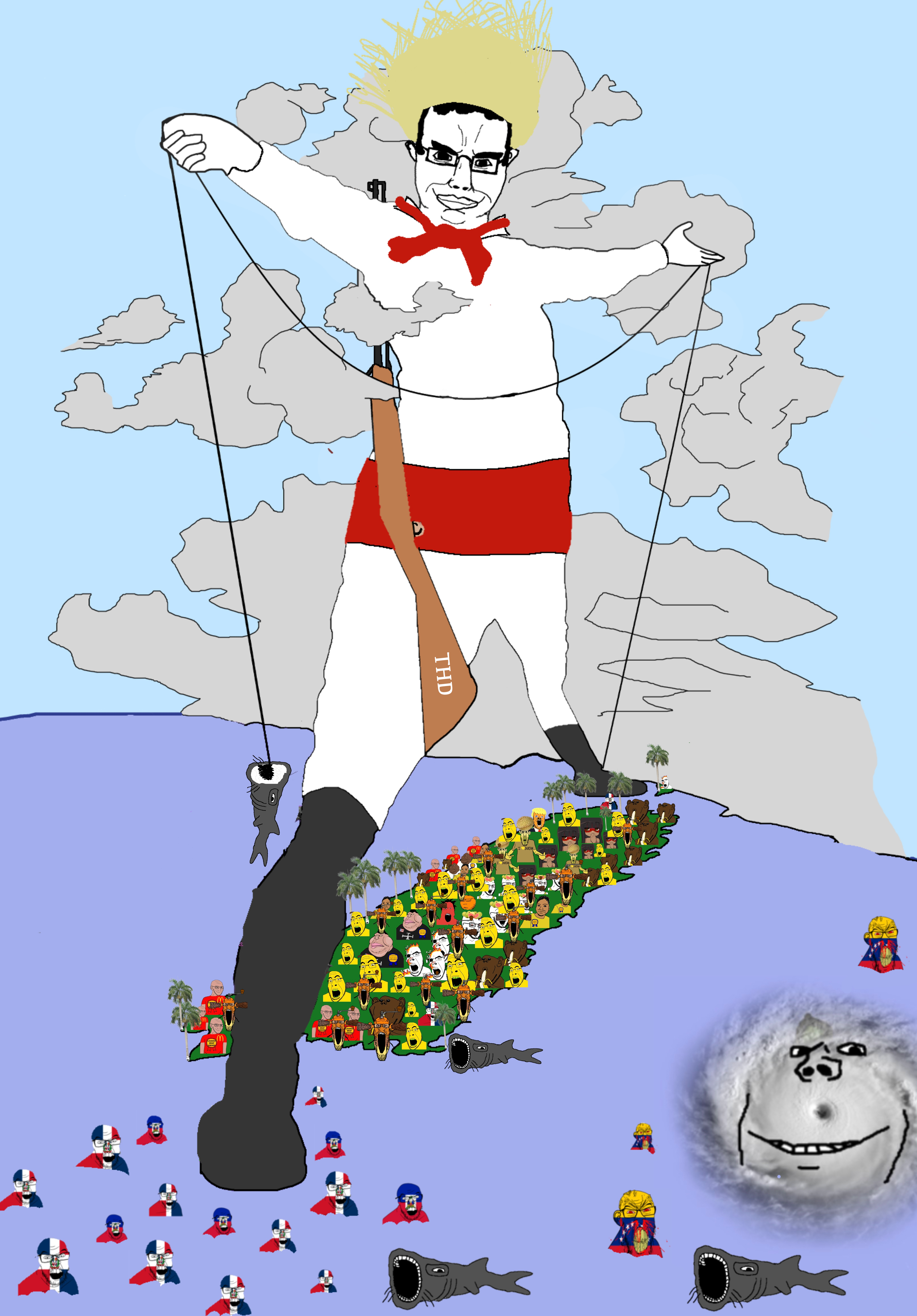 donald trump, a24 slowburn soyjak, chudjak, cobson, feraljak, horsejak, impish soyak ears, markiplier soyjak, meximutt, shirtjak