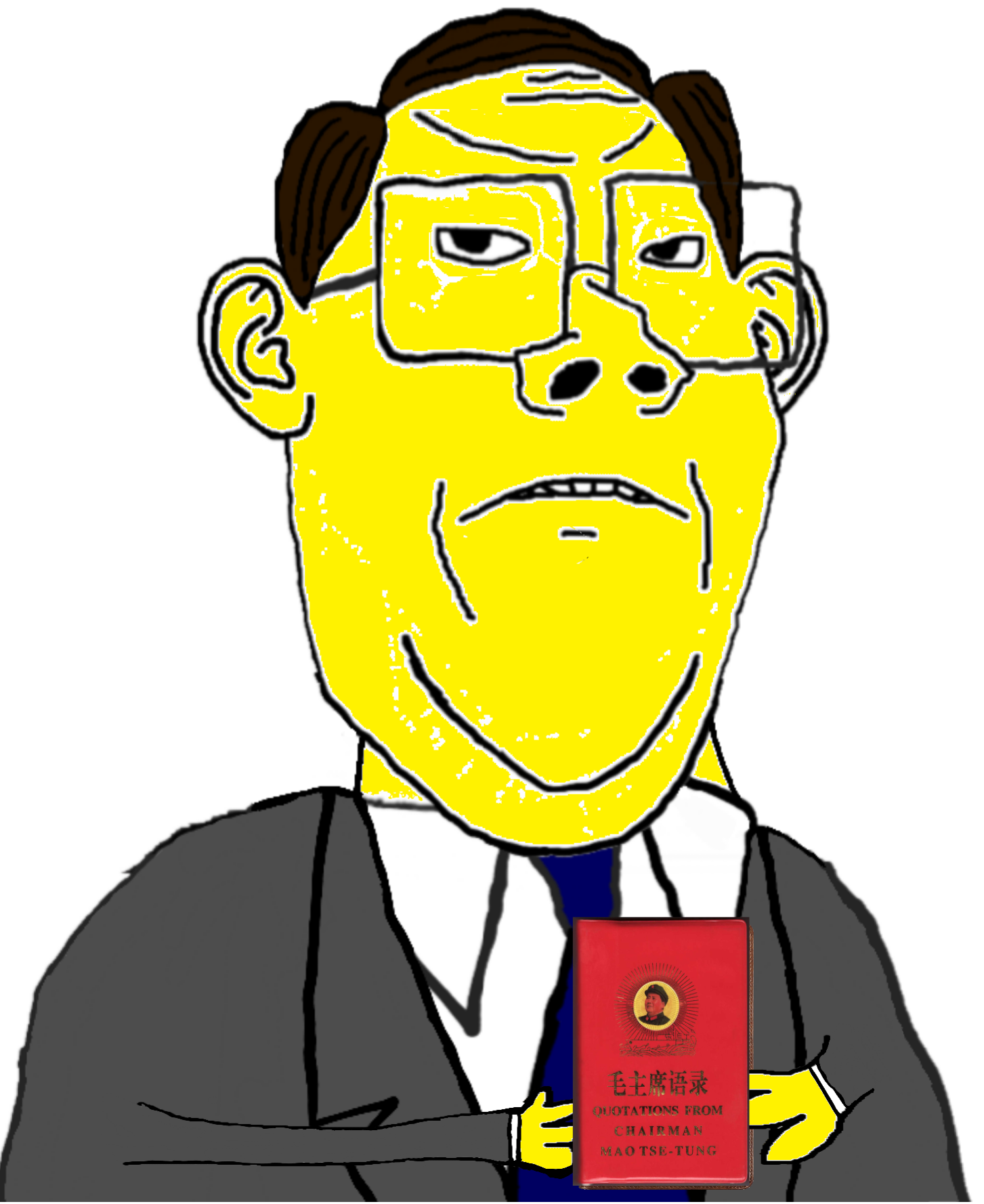 gapejak, protestantjak, wholesome soyjak, angry, asian, brown hair, chin, china, chinese text, clothes