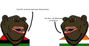 impish soyak ears, impish amerimutt, africa, india, indian, nigger, pajeet, shitskin