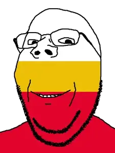 gapejak, wholesome soyjak, country, flag, glasses, lesser poland, looking at you, poland, smile, soyjak
