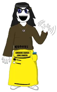 soytan, avengers, blue eyes, cigarette, clothes, female, full body, glasses, hair, hands