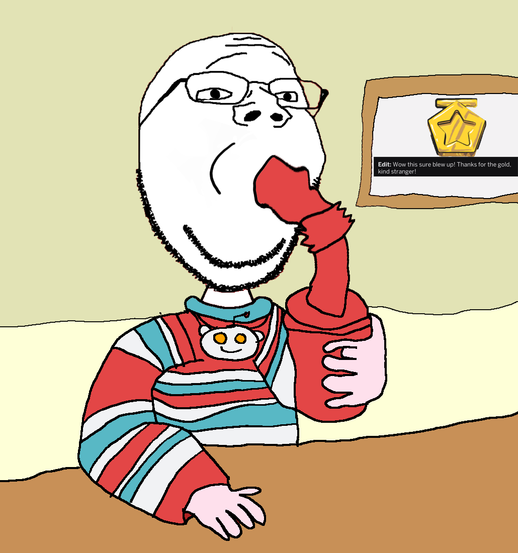 gapejak, gapestraw of fail, wholesome soyjak, 1soyjak, arm, chris-chan, cup, drawn background, drinking straw, english text