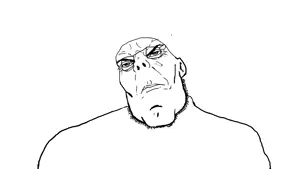acejak, punisher face, angry, glasses, soyjak, stubble