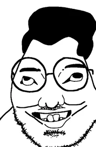 squintjak, unknown, beard, eyebrows, glasses, hair, smile, squinting, teeth