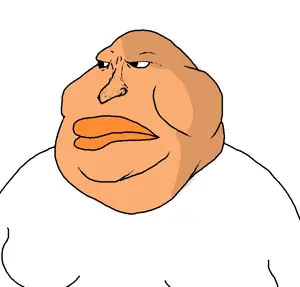 meximutt, bald, brown skin, chin, closed mouth, crooked nose, double chin, fat, frown, hair