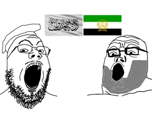 gapejak, tony soprano soyjak, 2soyjaks, afghanistan, beard, clothes, country, flag, glasses, hat