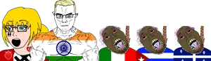 bernd, chudjak, soyak, soygirl, femjak, ack, bleached, blonde hair, female, glasses