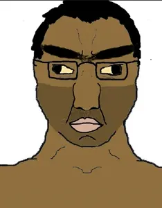 chudjak, chudjak front, big nose, cross eyed, five o'clock shadow, glasses, hooked nose, looking at you, mustache, nose