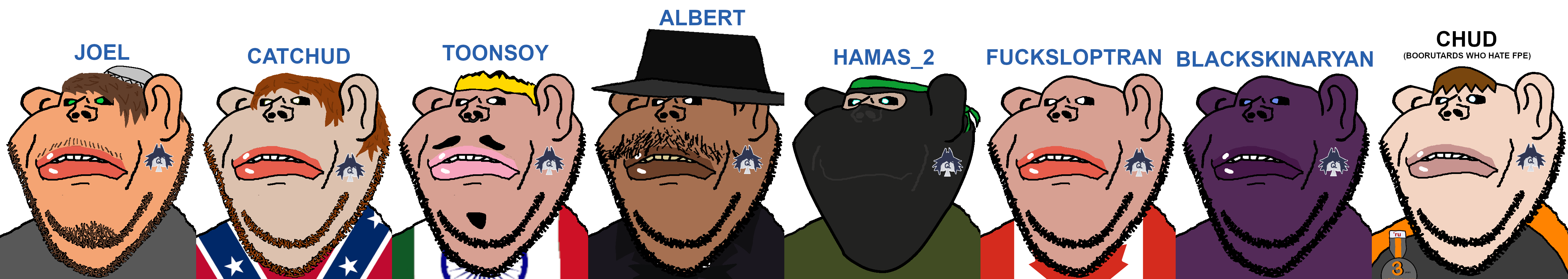 nivero, dan, miss circle, impish soyak ears, impish amerimutt, amerimutt, aryan, natejak, a10 eyes, alernie