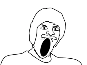 lee goldson, unknown, barneyfag, clothes, glasses, hair, leepost, mustache, open mouth, soyjak