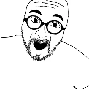samjak, glasses, sam hyde, smile, soyjak, stubble, teeth