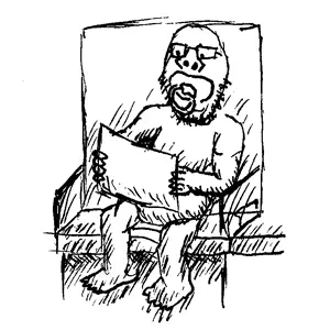 antiswarthy, gapejak, babyjak, babyjak, chair, hand drawn, ipad, pacifier, sitting, tablet