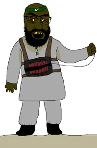 feraljak, tetojak, arab, arm, bandana, beard, boot, brown eyes, bushy eyebrows, crescent