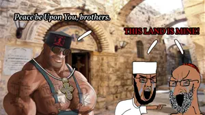 engineer (team fortress 2), chudjak, soyak, angry, beard, bloodshot eyes, brown skin, christian cross, christian identity, christianity