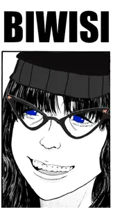 soytan, blue eyes, glasses, i am a hero, manga, smile