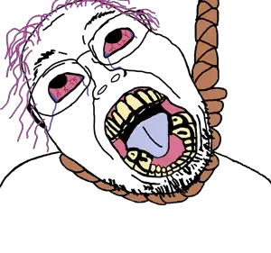 bernd, boat rammer, ack, bloodshot eyes, crying, glasses, hair, hanging, noose, open mouth